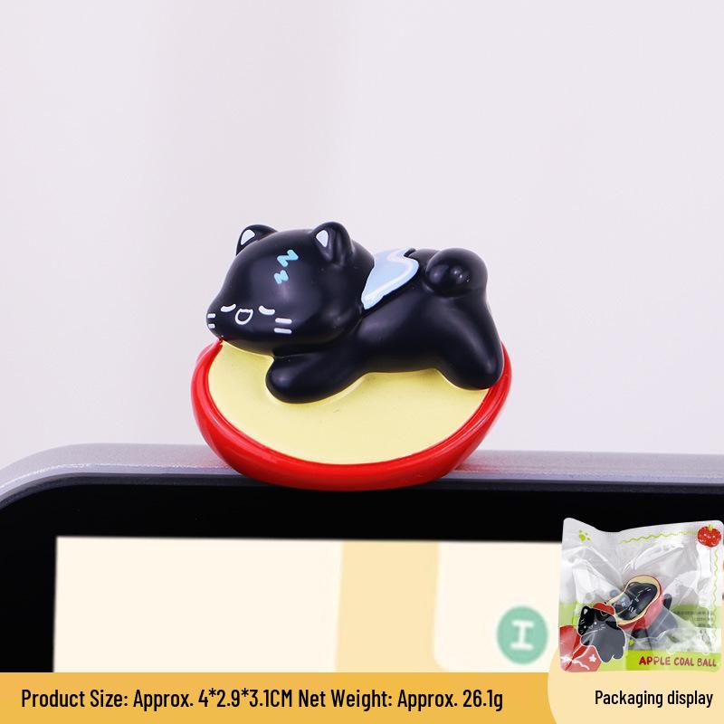 

Apple Coal Ball Desk Monitor Ornament for Office or Car As shown in picture