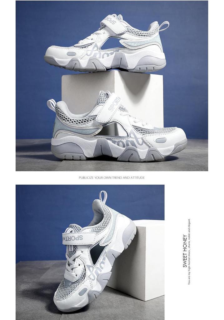 Korean Style Boys' Summer Sports Shoes: Breathable Mesh Running Sneakers for Primary School Students