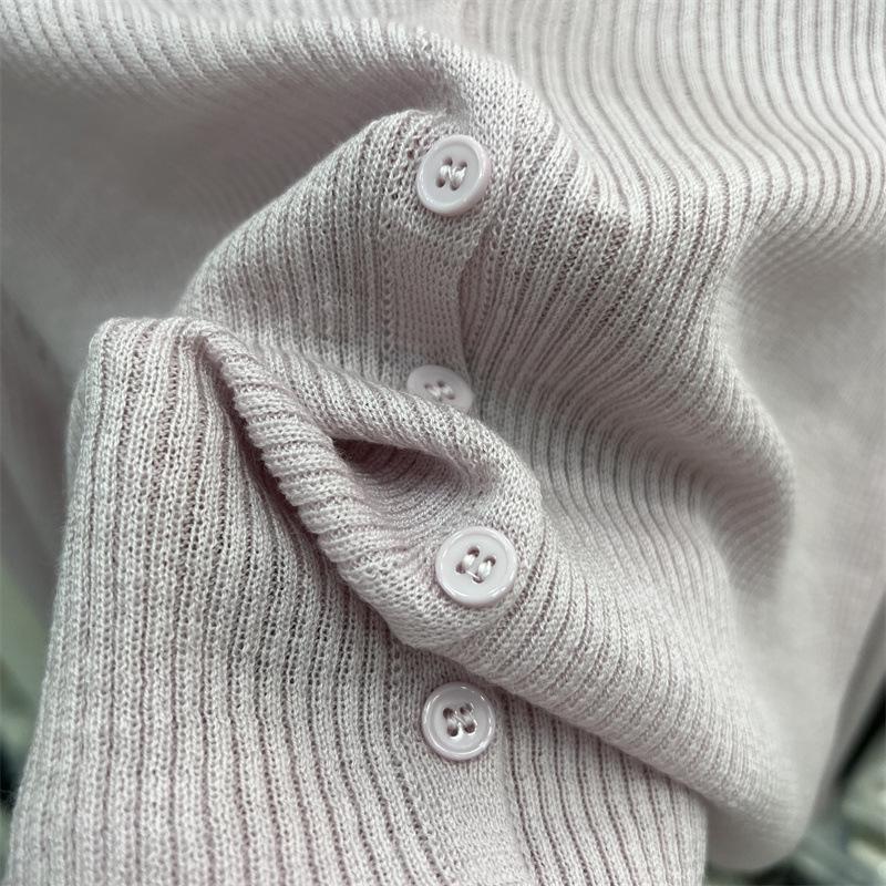 2024 Women's Lightweight Wool Knit Cardigan: Soft, Long Sleeve Sun Protection for Spring/Summer