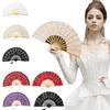 Hollow Ribs Vintage Lace Hand Fan Lace Dance Handheld  Fan Embroidered Folding Fan  Wedding Party