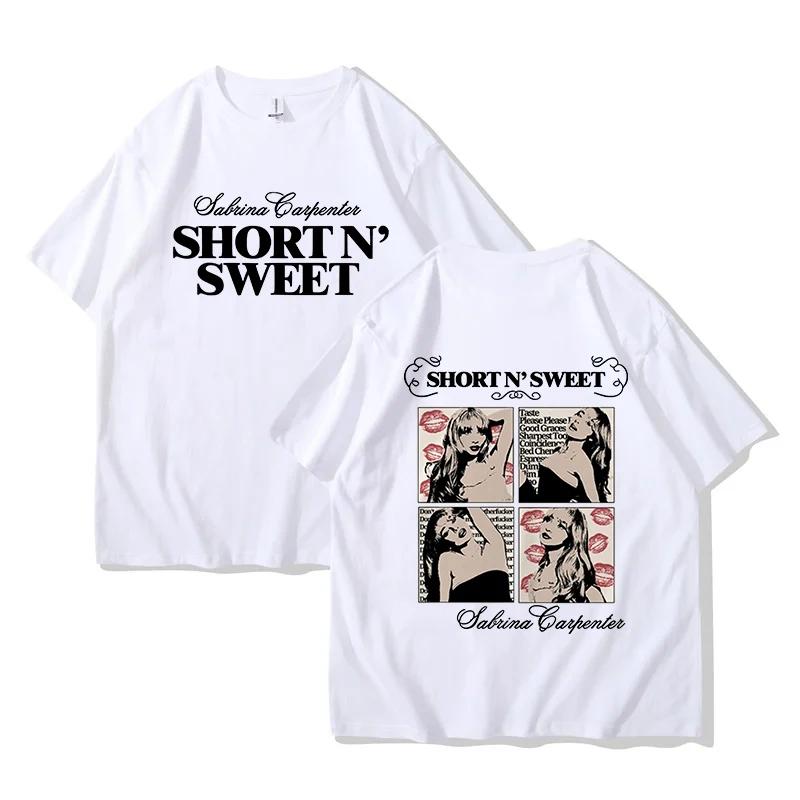 Sabrina Carpenter Short N Sweet T Shirt Fashion MenWomen Hip Hop Retro Taste Tour 2024 Tshirt Unisex Vintage Cotton Tee Shirts