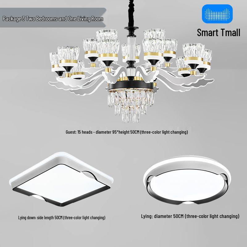 Luxury Modern Crystal Chandelier for Living Room - Elegant Luminous Fixture