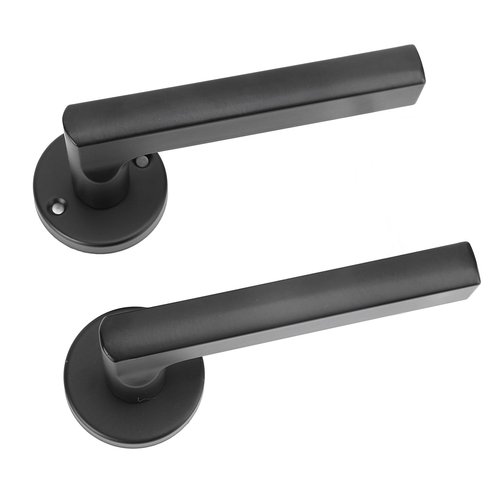 

Дверная ручка с замком, с ключом, большая, цельная ручка, утолщенная панель, алюминий, железо, сталь, для интерьера спальни, замок, черный