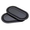 2Pcs Oval Shape Bass Diaphragm Black Auxiliary Bass Vibration Plate  Speaker DIY Modification