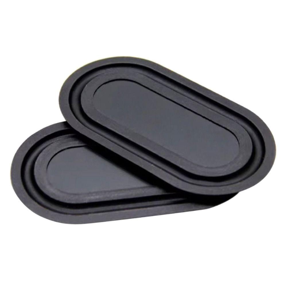 2Pcs Oval Shape Bass Diaphragm Black Auxiliary Bass Vibration Plate  Speaker DIY Modification
