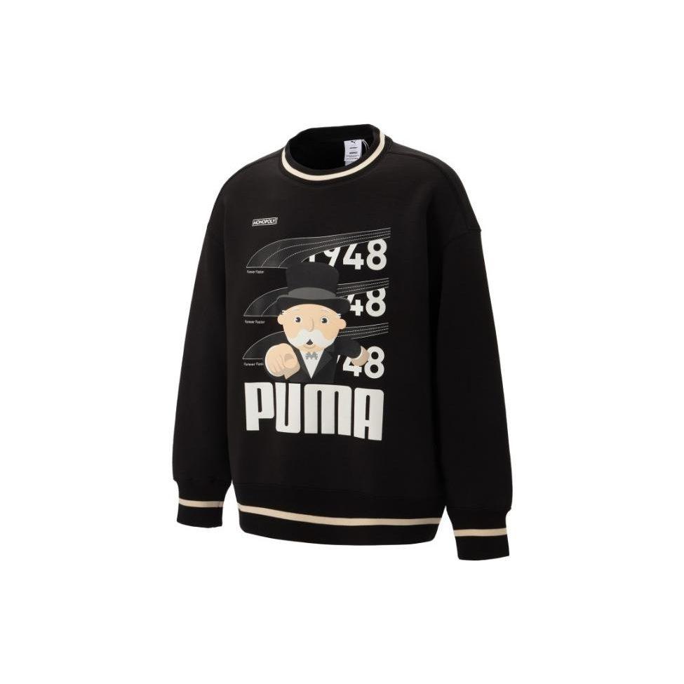 PUMA X Staffonly X Monopoly Sweatshirts Men's Black Crew Neck Moderate Regular 539898-01