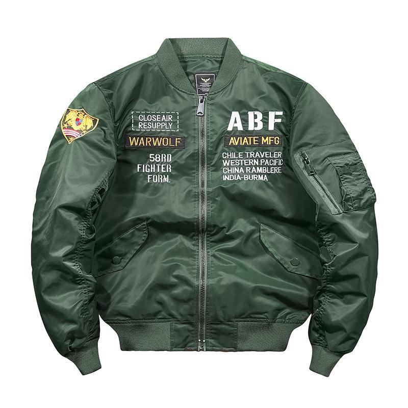 Men's MA1 Air Force Flight Jacket: Spring/Autumn Baseball Collar Workwear Coat