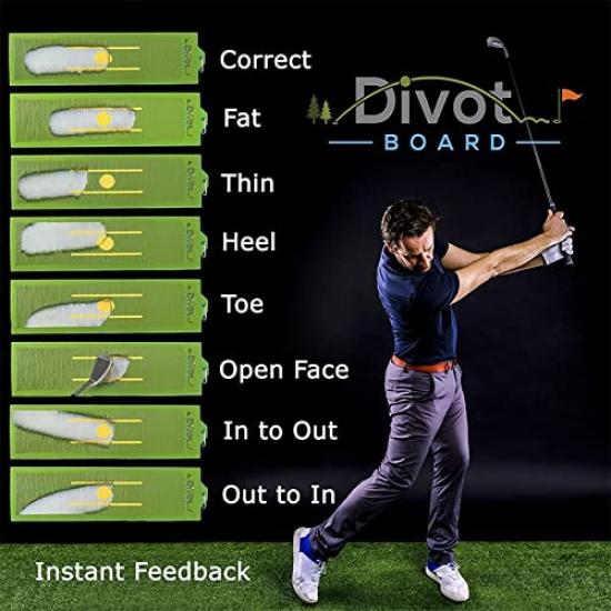 Divot Board Patented Low Point Swing Path Trainer Swing Practice Mat Instant Feedback Anywhere See Your Swing Path Improve Your Skills Every Time You