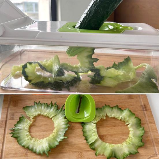 Household Vegetable Vegetable Shredder Multifunctional Potato Slicer Convenient Food Cutter with Collection Box
