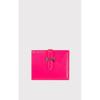 Helsinki Fuchsia Women's Card Holder Wallet with External Belt Closure and Zipper and Coin Pocket