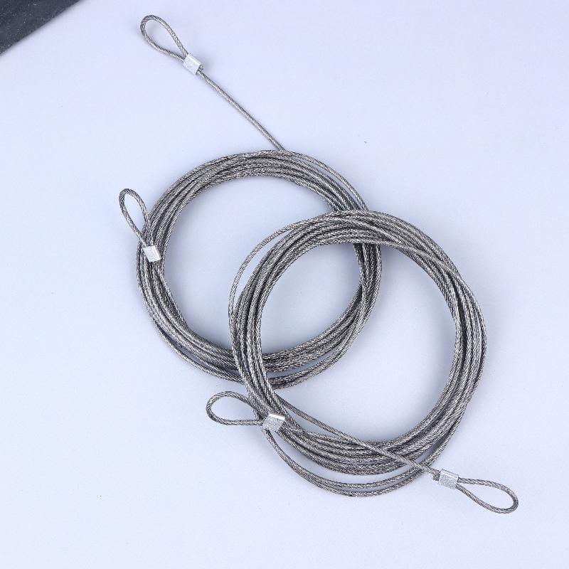 

4PCS 4M 304 Stainless Steel Wire Canopy Rope Fishing Lifting Cable Clothesline Diameter 2mm Shade Sail Awning Rustproof Kit