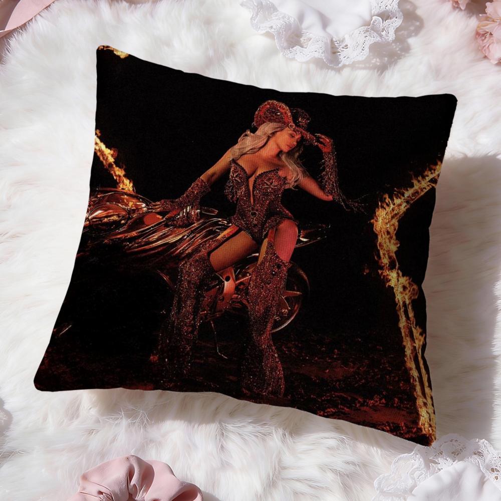 Singer B-Beyonce Cowboy Cushion Cover Premium Comfort Reversible Pillow Cove -Two In One Design for Any Room & Car Interior