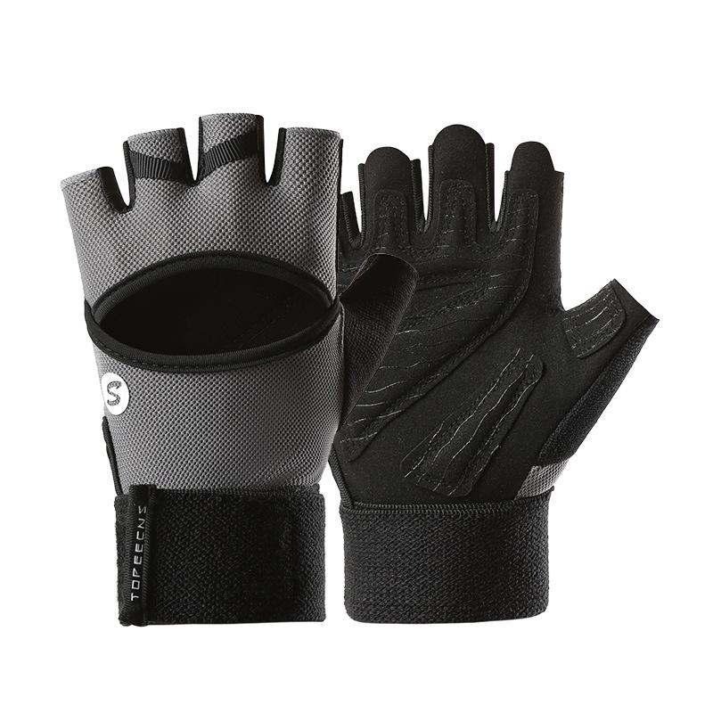 Outdoor Fitness Gloves for Men and Women Outdoor Anti Slip Anti Cocoon Breathable Wear Resistant Cycling Widened Wrist Guard Sports Gloves