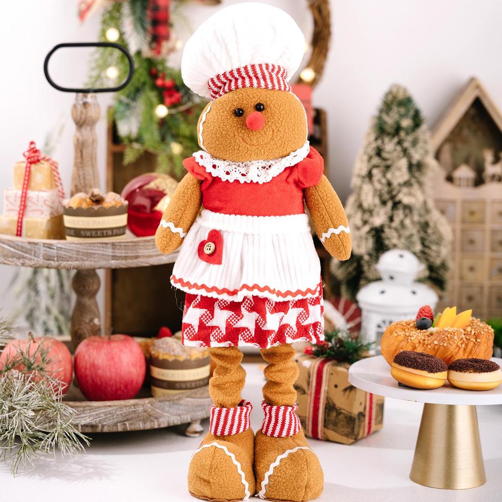 Ausziehbarer Bein Lebkuchenbäcker Puppe - Unisex Weihnachtsfigur Ornament