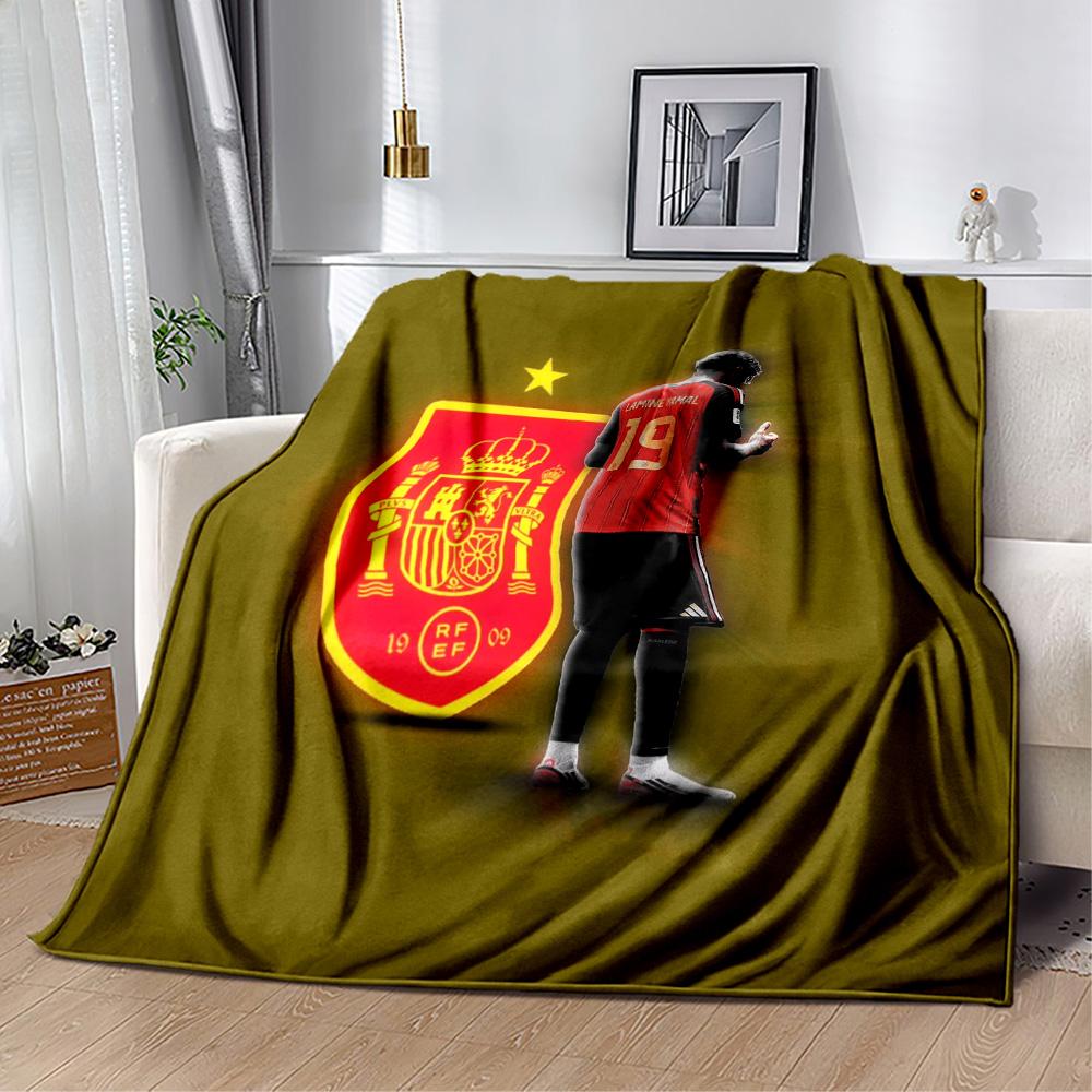 Lamine Yamal's Spain Football Legend Blanket Ultra-Soft Great for Couch Bedding Livingroom for All Occasions Playful Design Unique Gift for Family and