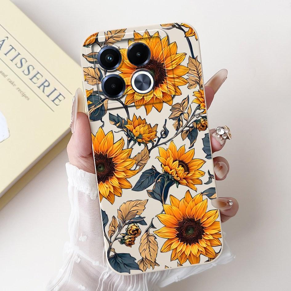 For Infinix Note 40 5G Case Cartoon Rabbit Flower Anti Slip Bumper Soft Silicone Cover For Infinix Note40 X6852 X6851 Phone Case