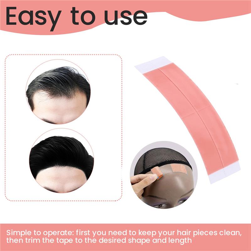72Pcs/Lot Duo Tac Lace Wig Sided Double Tape Super Strong Adhesive Hair System Extension Strips For Toupees/Lace Wig