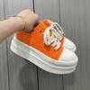 Fashion Men's Platform Canvas Sneakers Chunky Sole Elevator Shoes Multiple Colors Comfortable Lace-Up Casual Breathable Fashion Shoes