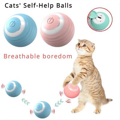 Hauskatzen Spielzeug Zubehör Automatische Bewegung Hüpfendes Katzenspielzeug Rollender Ball Haustier LED Licht Interaktive Zubehör Produkte Zuhause