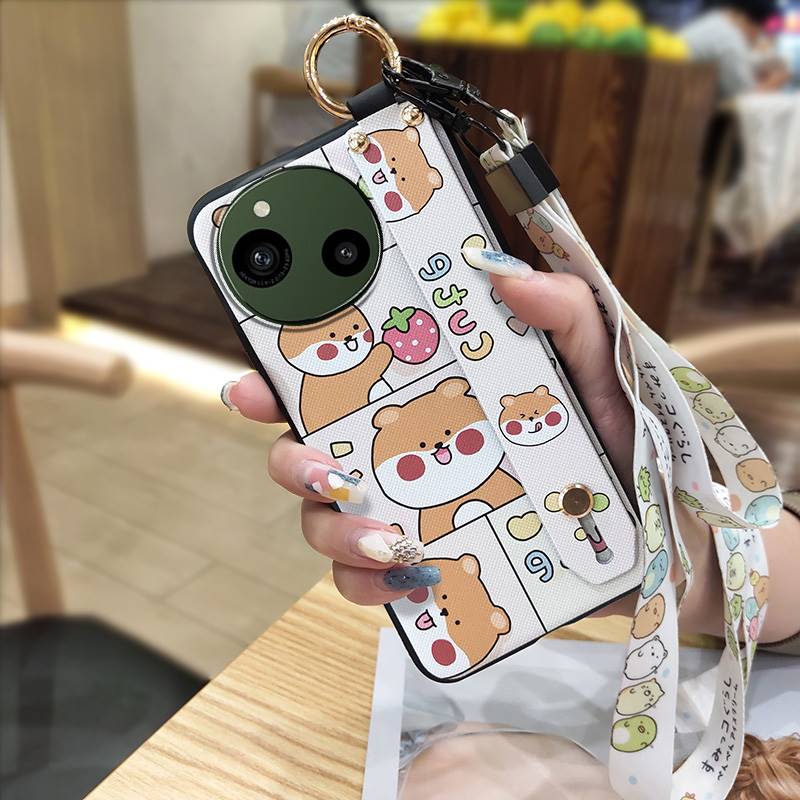 Shockproof Soft Case Phone Case For Sharp Aquos R9/SH-51E Cute Anti-dust Kickstand Waterproof Anti-knock Protective Ring