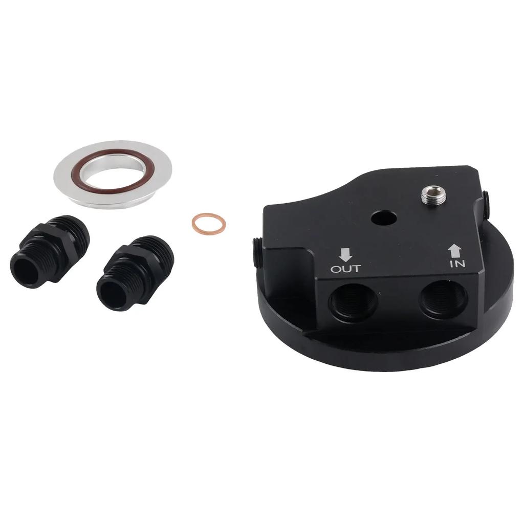 Easy Install Oil Filter Cap With Oil Cooler Fittings for BMW M50 S50 S52 S54 E36 E46 Aluminum Replacement 11421711075