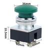 Momentary Control LA2 Push Button Switch Red Green Self-Resetting Opening Mushroom Head Push Button 30mm Mounting Hole 5A 250VAC