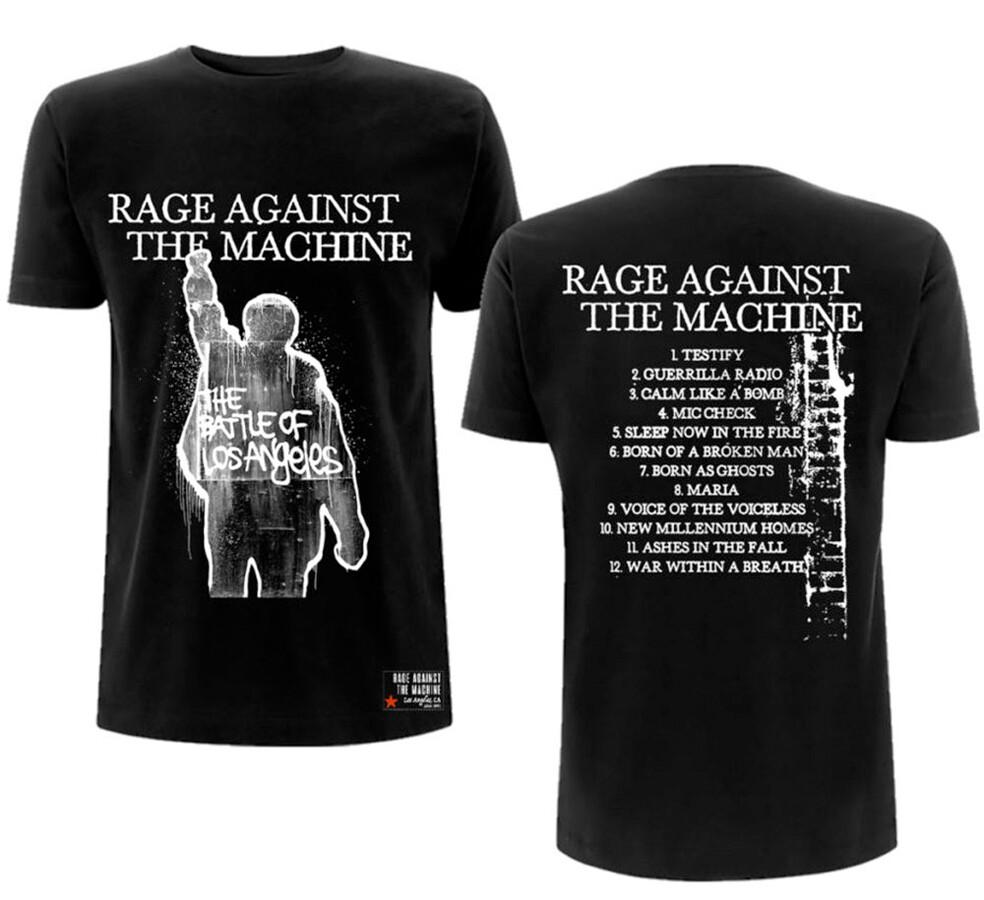 Rage Against The Machine - Battle Of Los Angeles with Back print - Black t-shirt Unisex T-Shirt XL