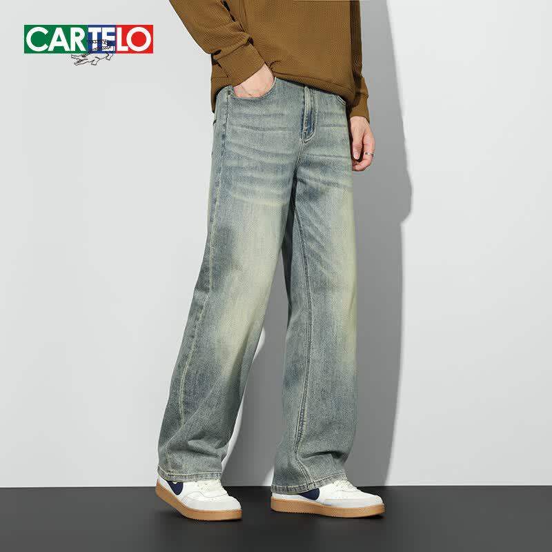CARTELO Men's Loose Straight Fit Autumn/Winter Jeans