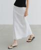 Yulago Silk Back Slit Long Skirt