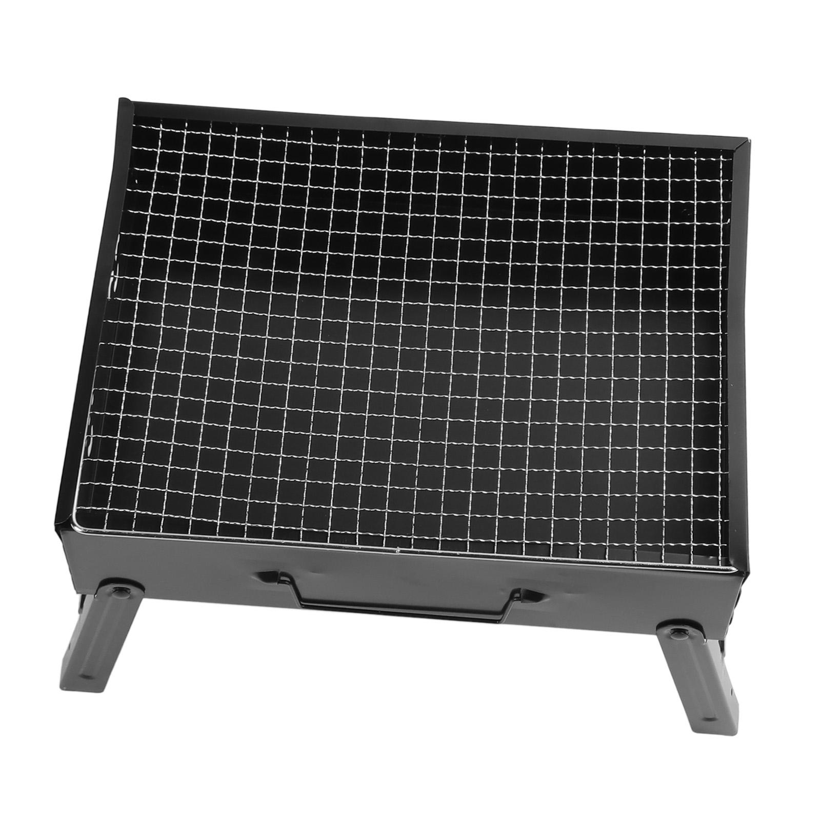 Portable BBQ Tool, Folding BBQ Grill Stainless Steel Iron, Folding Portable BBQ Grill Compact Tabletop Smoker Small Grill