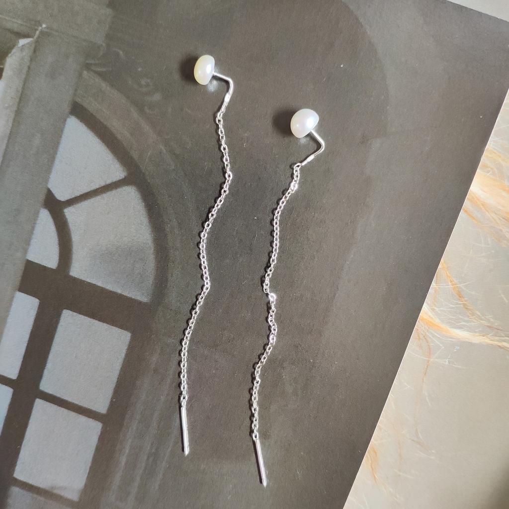 Silver Earrings with Natural Pearls 2ct (2122401)