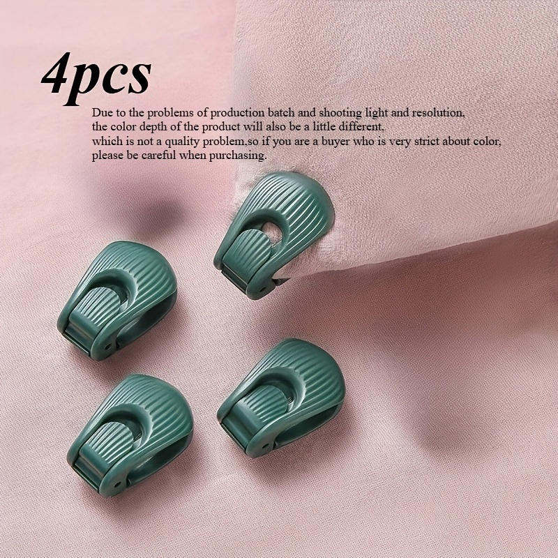 4PCS Bed Sheet Holder Clips - Non-Slip Blanket Duvet Fastener Pegs for Secure Fit Mattress Sofa Cushion Use