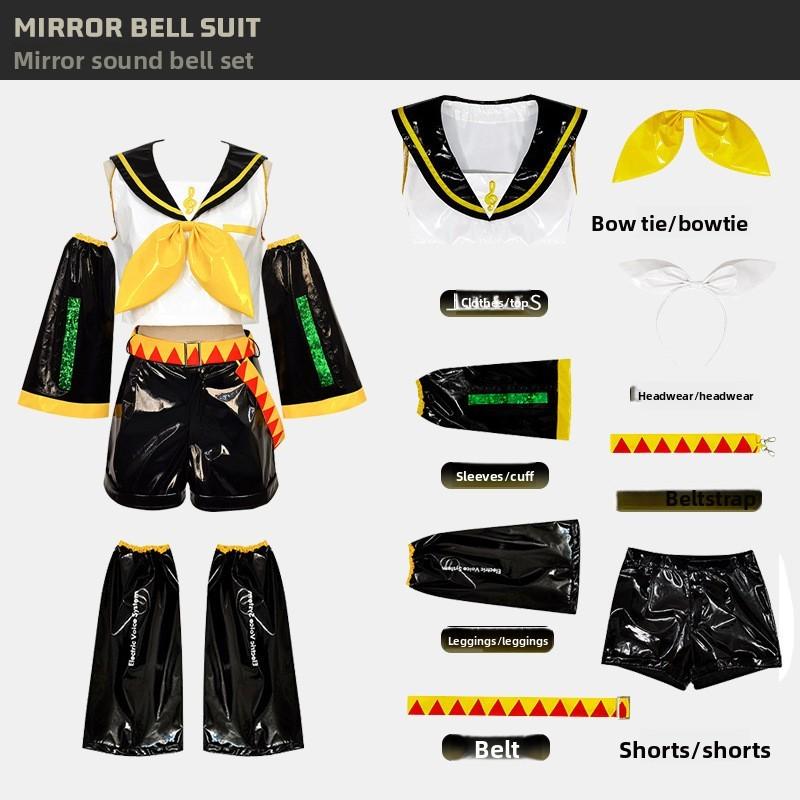 Vocaloid Kagamine Twins Cosplay Costume Set With Printed Jacket For Anime Fans