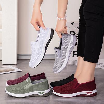 Women Casual Sports Shoes Breathable Lightweight Sneakers Anti-slip Flats Outdoor Running Walking Shoes Female Vulcanized Shoes
