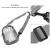 Transparent Shoulder Bag Fashion Large Capacity Waterproof Clear PVC Shoulder Bag for Daily Work Travel Beach Grey