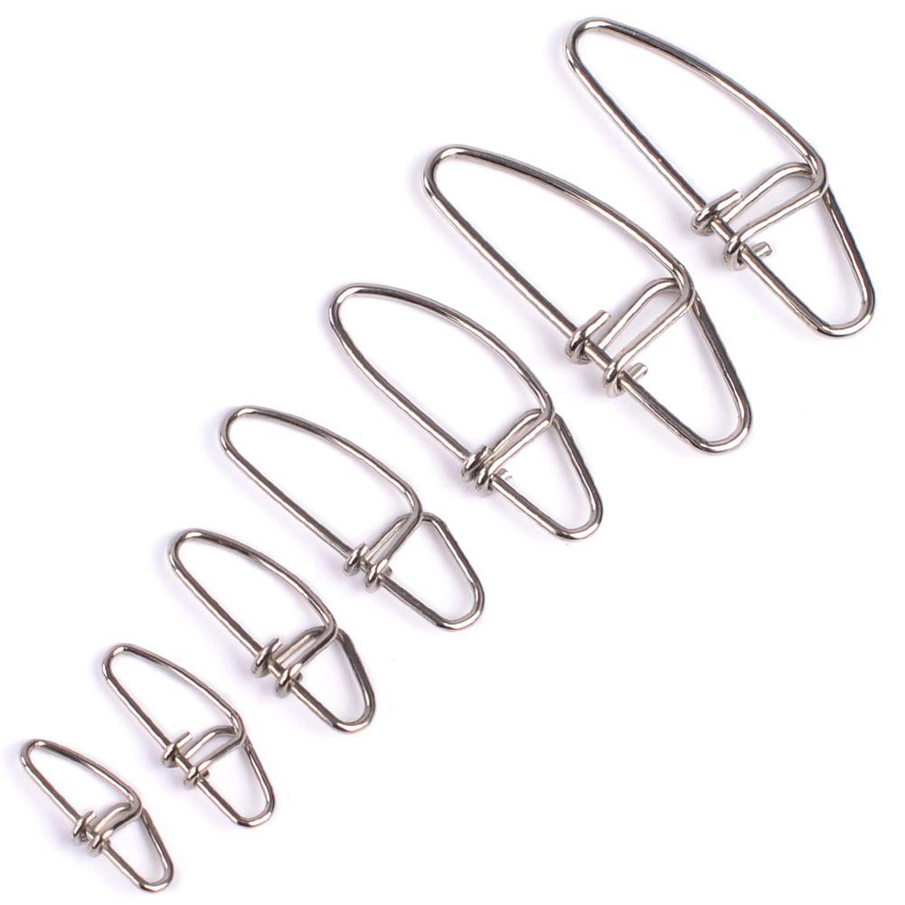 100PCS/Set Stainless Steel Fishing Pin Cross Lock Buckle Lure Bait Pin