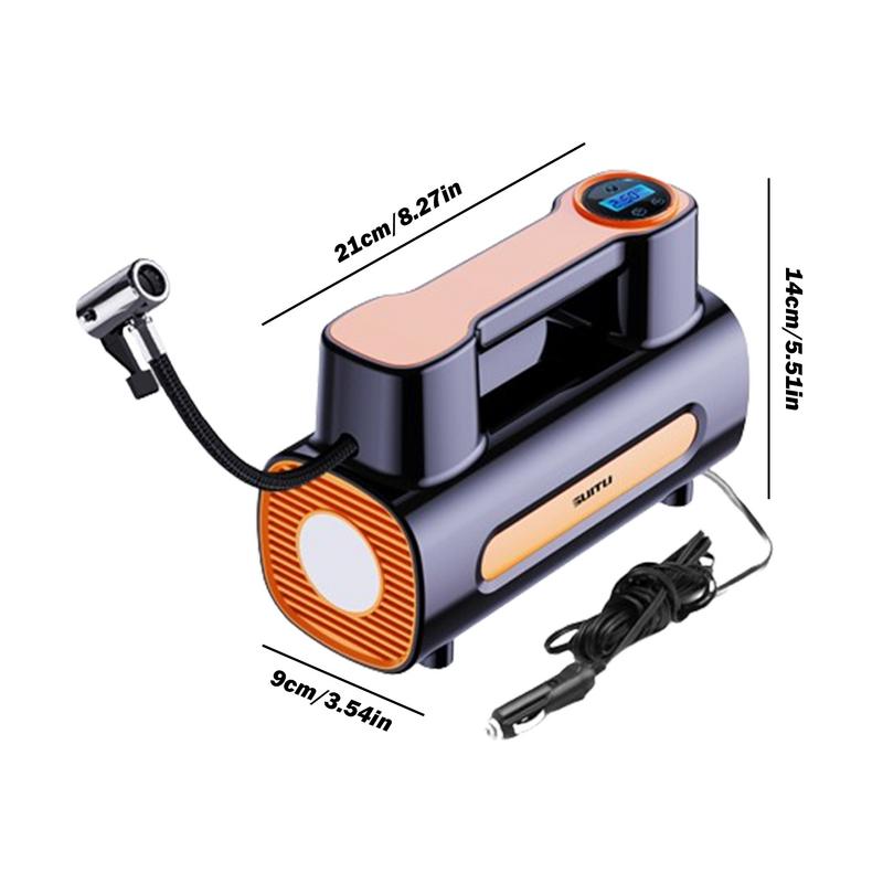 Vehicle Air Pump Tire Inflator Air Compressor With LED Light Compressor Pump Quick Tire Inflation For Car Bicycle