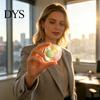 Cute Desk Gadgets Layered Crunchy Squeeze Ball, Rainbow Stress Relief Fidget Toy for Desk, Soft Rubber Hand Exerciser Squeezing Sensory Ball