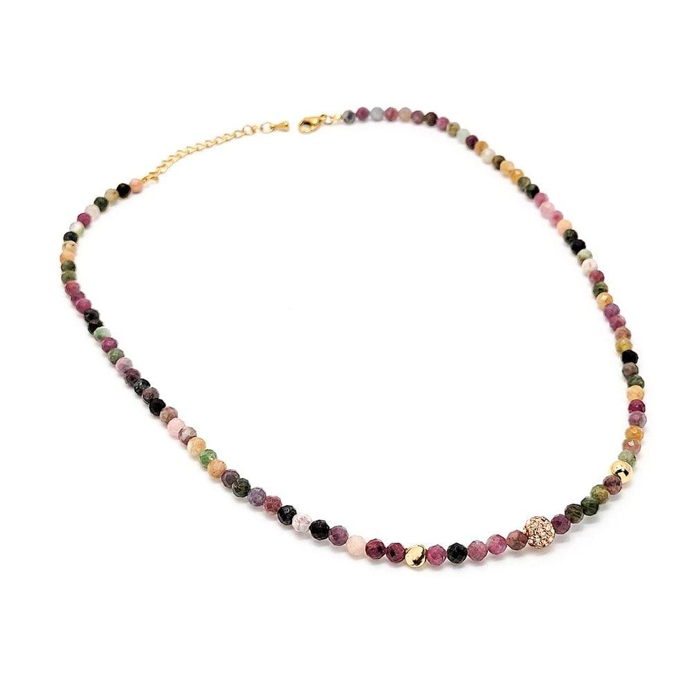 4mm tourmaline gemstone necklace