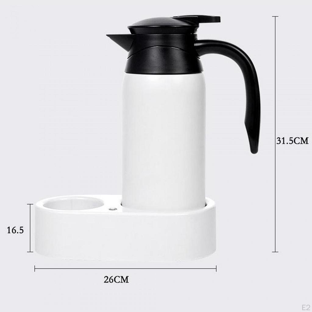 12V 24V 800ml Car Kettle Electric Water Heater Bottle Versatile Portable for Long Time Self