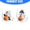 Halloween Specters Pumpkins Resin Figurine Handcrafted Holiday Decors For Home Party Indoor Outdoors Scary Festival P9YB