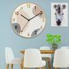 12 Inch 30cm New Chinese Style Imitation Wood Grain Bamboo Pattern Brushed Silent Clock Fashionable Living Room Personalized Creative Wall Clock