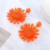 Fashionable Earrings Woven Chrysanthemum Earrings Feminine Temperament Fresh Personality Sunflower Earrings