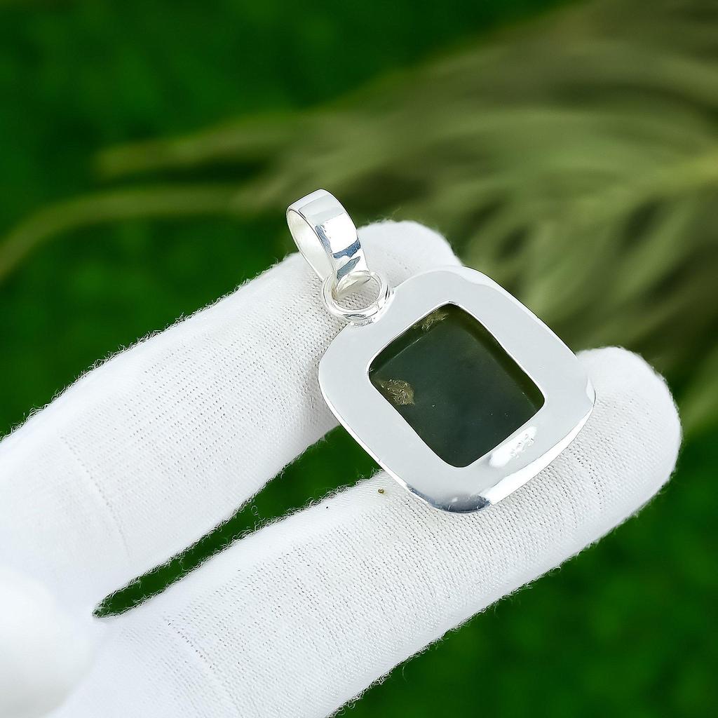 Sterling Silver Heart Chakra Green Aventurine Stone Trendy Boho Wife New Pendant