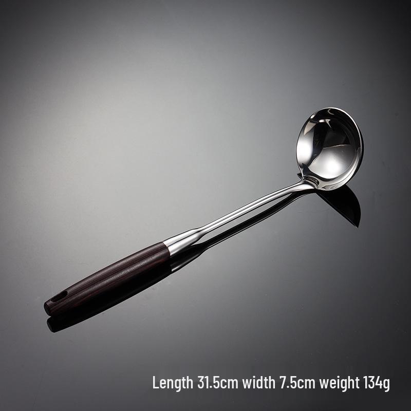 

Черный деревянный набор кухонных лопаток и половников из нержавеющей стали 316 для дома и гостиничной кухни