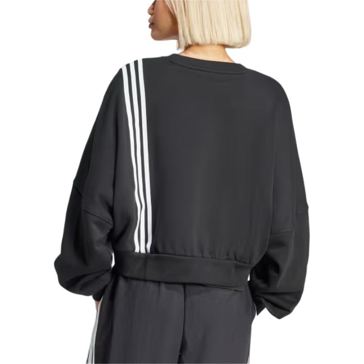 adidas Damen Adibreak Schwarzes Cropped Crew Neck Sweatshirt JD0189