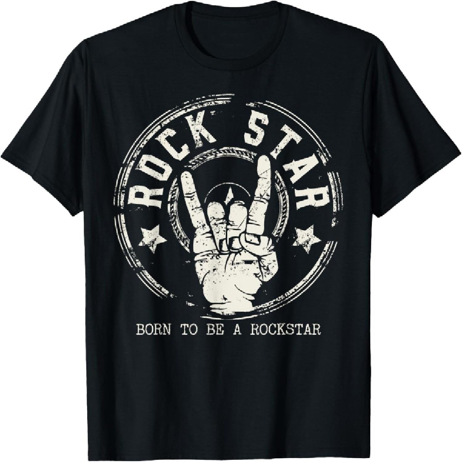 

Born To Be A Rockstar design, Rock and Roll gift, Rock On T-Shirt XXXXXL різнокольоровий