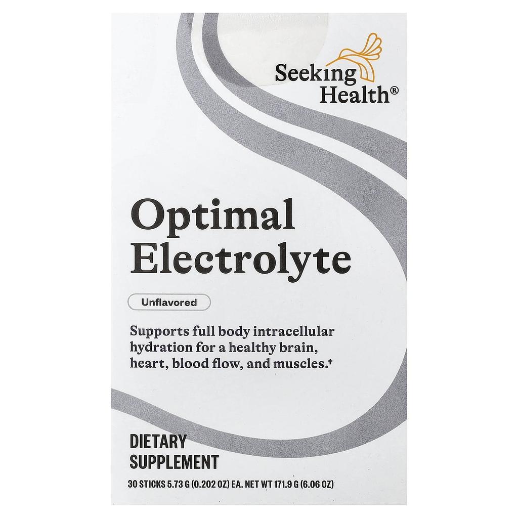Seeking Health, Optimal Electrolyte, Unflavored, 30 Count, 5.73g (0.202oz) Each