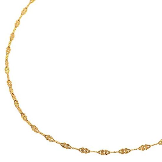 

Pure Gold Necklace 24K Mint Stamp 42cm Four Leaf Clover Necklace Chain Authentic Adult 24k Mint Certification Mark [PURÉZZA] Women s 1.8g