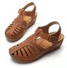 Cool Slippers Women's Comfortable Retro Round Head Hollow Sandals Women's Casual Single Shoes